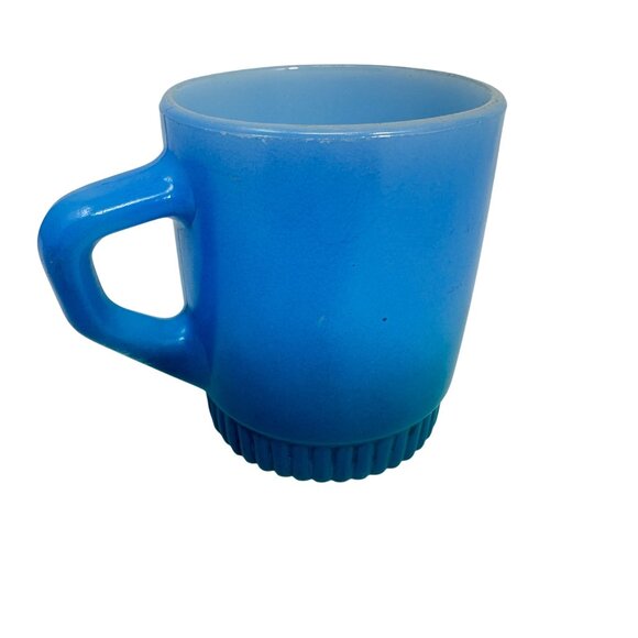 Fire King Blue Ombre Milk Glass Mug - Made in USA - Picture 2 of 5